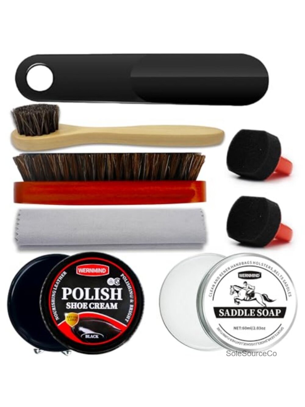 Shoe Polish Kit Saddle Soap Mink Oil Leather Boot Care Shine